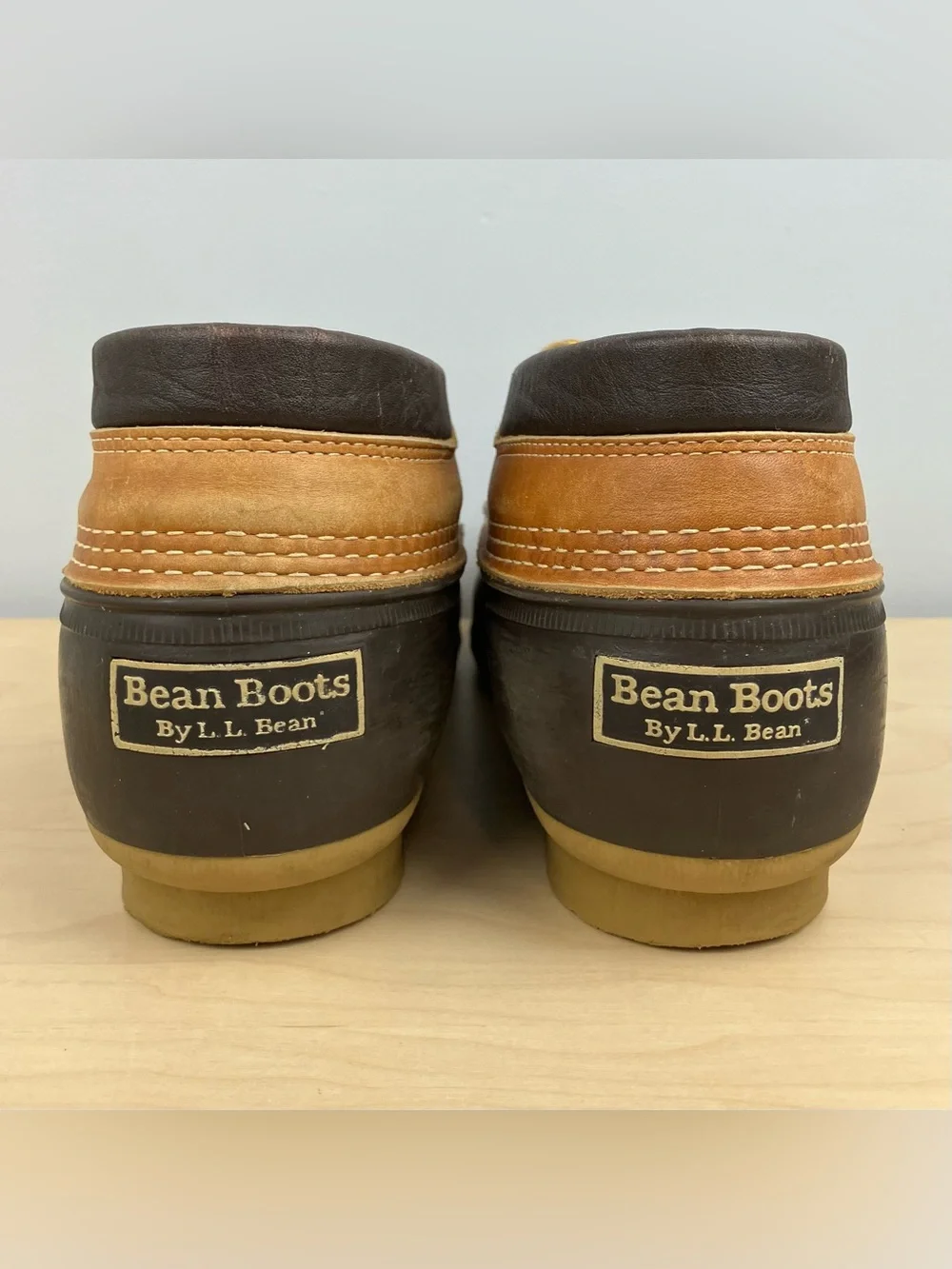 L.L. Bean Men’s Size 12.0 M Duck Boots Gumshoe Rubber Moc Brown Leather Shoes